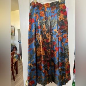 Geiger Floral wool skirt